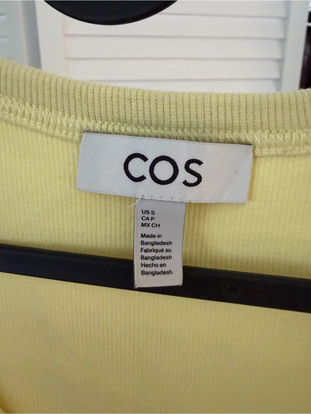 COS Yellow Ribbed Tank Top - Picture 5 of 5